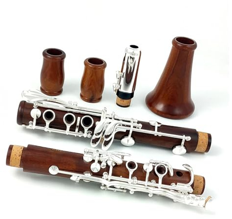 Klarinette Instrument 17 Tasten Bb-Klarinette, Palisanderrohrkörper, Versilberte Tasten, Klarinette Mit Tragetasche