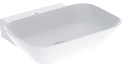 Geberit ONE Aufsatzwaschtisch Schalenform, Abgang vertikal, 50x14x40cm, 505.04; Ausführung: Hahnloch mittig