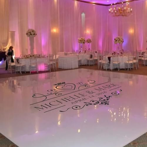 Personnalisé Décalque De Piste De Danse De Mariage , Signe De Mariage Monogramme De Sol De Mariage, Autocollants De Sol En Vinyle, Décor De Mariage, Personnalisé, Lettrage De La Mariée Et Du Marié(B s