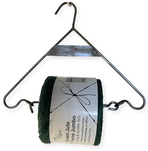 Cast iron hanging jute string dispenser garden accessory | Garden accessory | Supplied with 375m Green Jute Twine