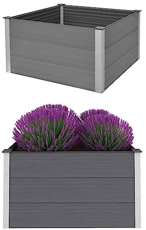 BOWEKAM Home & Garden-Garden Hochbeet WPC 100x100x54 cm Grau-Möbelwahl