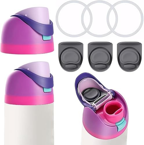 TTPSRY 7 Piezas Juego Repuesto Tapa Botella Térmica Anillos Sellado Tapones Silicona Compatible Botella Agua Termo