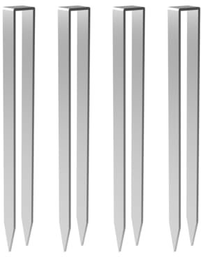 Fangxuee Rosenknorren, 4er Set Zur Befestigung Von Rosenbögen, U-Förmige Bodenanker Aus Legiertem Stahl, Silberfarben