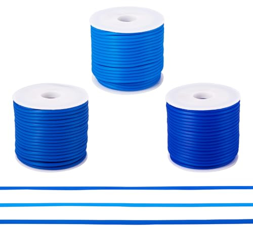 Sparkeads Cordini in gomma da 2 mm, lunghezza 30 m, colore blu, per gioielli da barbiere, per collane, decorazioni domestiche, braccialetti a maglia, ornamenti, cavigliere, cordini fai da te da donna