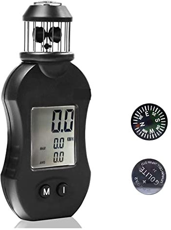 Anemometro, Misuratore di portata della velocità dell'aria con anemometro digitale a tazza for misurare il volume dell'aria for prese d'aria, navigazione in barca, tiro