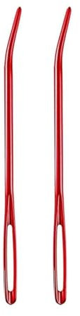 ZHENGCI Juego de agujas de coser dobladas, agujas grandes para bordar, agujas dobladas, hilo de zurdo, aguja para coser lana, tejer ganchillo