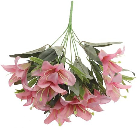 ULTECHNOVO Flor Artificial de Lirio Lirio Decorativo Falso Flor Ornamental Falsa para Decoración de Hogar para Sala de Estar y Eventos de Boda