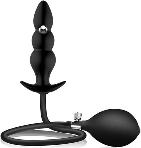 Inflatable Anal Beads,Inflatable Butt Plug Silicone Anal Plug(Steel Ball Included) Medical Grade for Male, Female and Beginners, Adult Sex Toys & Games for Adult Men Sex Toys