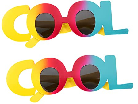 LIFKOME 2pièces Lunettes De Soleil Créatives Avec Lettres Colorées Pour Photos De Plage Et Fêtes Estivales
