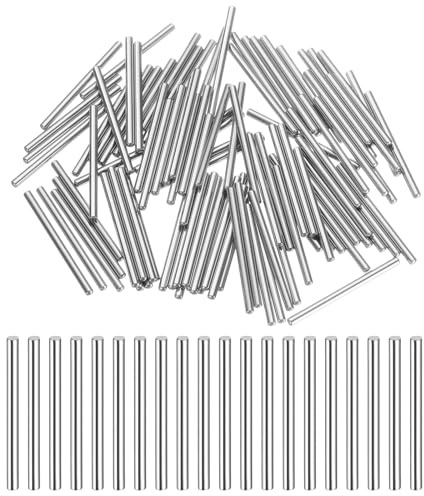 QUARKZMAN 100 Stück Zylinderstifte Rostfrei, 2x30mm Spannstift Passstift, Silberton Metallstifte Metallstifte, Dübelstifte Bolzen Metall für DIY, Möbel, Bastelprojekte
