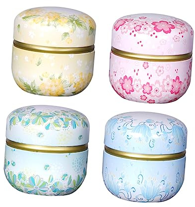 GARIOUANS 4 pezzi Mini in Metallo Sigillate e Portatili Contenitori per Caramelle e Regali Colori Rosa Adatte per Feste e Matrimoni