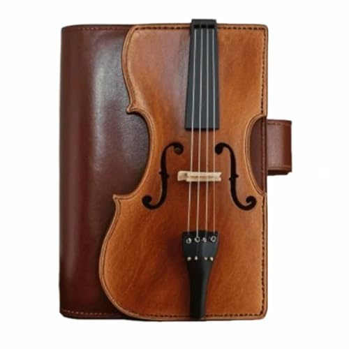 LZYWOD Carnet de notes vintage en similicuir avec note de musique pour musiciens, violonistes, collectionneurs, cadeau musical avec musique vintage lignée A5, 200 journaliers en cuir PU