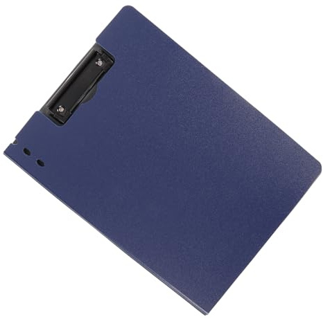 GALPADA Porte-bloc Portable Bleu Foncé pour Bureau et École Planchette Légère avec Pince Résistante pour Organiser Documents Support Écriture Pratique et Protection des Papiers