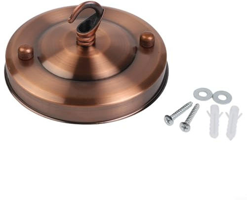 Yhenlovtt Vintage-Deckenrosette für Pendelleuchten, robuste Eisenkonstruktion, 10 kg Traglast, für einfache Installation für Flur, Cafés, Restaurants (antikes Kupfer)