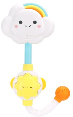 BEAHING Baby-Dusche-Spielzeug, Badespray, Wasserdusche, schöne Wolke, Regenbogen-Wasser spritzt Wasserhahn für Kleinkinder und Kinder