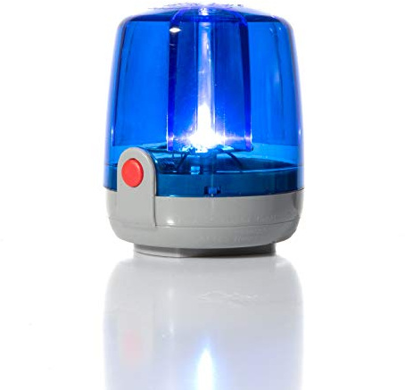 Rolly Toys Blinklicht rollyFlashlight (Blinkleuchte blau, Rundumleuchte mit Montagefuß, für Kinderfahrzeuge, batteriebetrieben) 409761