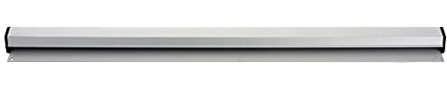 SARO QUICK L 600 Soporte para recibos, aluminio satinado, 600 mm, para cocina y mostrador, con tiras adhesivas y agujeros para tornillos, colocación rápida sin lastimarse
