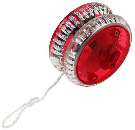 Unbekannt Profi Jo-Jo Spiel mit Licht - Spaß Freizeit - transparent - 2 Starter-JoJo - Menge frei wählbar (1, transparent rot)