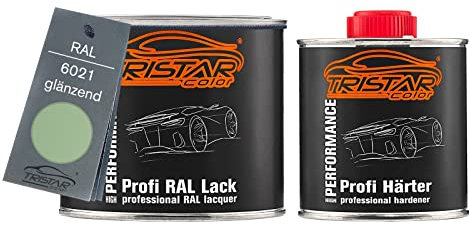 TRISTARcolor RAL 6021 Blassgrün 2K Autolack glänzend 0,75 Liter / 750 ml Dose inkl. Härter