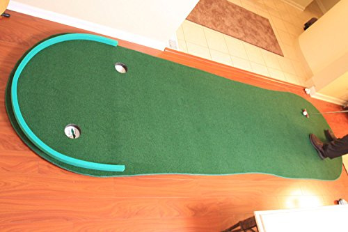 Big Moss Golf V2 Series The Augusta 4' X 12' Practice Putting Chipping Green with 2 Cups