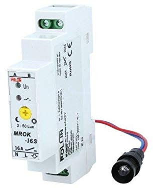 MROK-16S Twilight Switch IP40,IP65 230VAC SPST-NO DIN -30-50°C 20s POLLIN