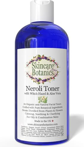 Neroli, Witch Hazel & Aloe Vera Facial Toner | Suitable for Oily & Combination Skins | Made with Natural Floral Waters | 250ml