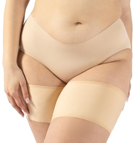 CALZITALY Bandes Anti-Frottement Lisses Douces| Bandes Elastiques Anti Friction de Cuisses | Noir, Naturel | A, B, C, D, E, F | Made in Italy