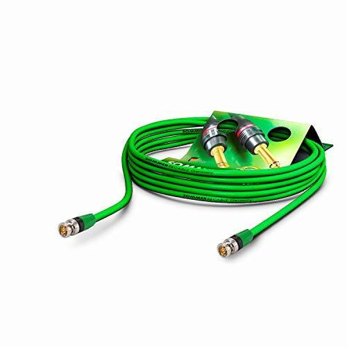SOMMER CABLE Video-Patchkabel 6G-SDI / 4K SC-Vector 0.8/3.7, BNC/BNC NBNC75BLP9X NEUTRIK Grün (25m)