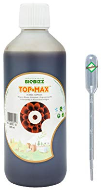 Weedness BioBizz Top Max 10 Litros - Fertilizante Natural Crece Cultivo de Tomate Líquido Orquídeas Líquidas Bonsái Orgánico NPK