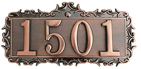 Türschilder Personalisiert Haustürschild Metall Hausnummernschild Wandschilder Wandaufklebere Hausnummer Nach Wunsch Haustürschild Retro Hausschild Türnummer für Tür Haustür Hotel
