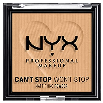 NYX Professional Makeup Can’t Stop Won’t Stop Mattifying Powder Golden für einen mattierten Teint und reduzierten Glanz