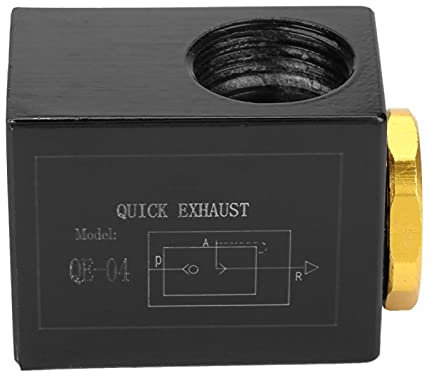 Schnellentlüftungsventil, pneumatisches Schnellentlüftungsventil, pneumatischer 3/8 /1/2 Einlassanschluss Luftschnellentlüftungsventil Aluminiumlegierung(QE-03 G3/8)