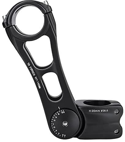 CXWXC Adjustable MTB Stem 31.8mm 70 Degree - 90/110/145mm Bike Stem Riser for Handlebar - Aluminum Alloy Mountain Bike Handlebar Riser Extender for MTB Road City Bike Bicycle (31.8 x 145mm)