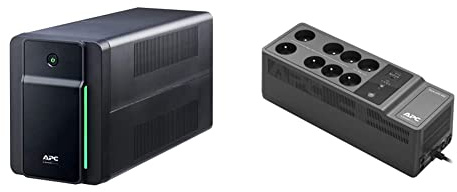 Onduleur APC Back UPS 2200VA – BX2200MI-FR - Batterie de Secours et Protection Contre Les surtensions & Back-UPS Essential BE850G2-FR - Onduleur parafoudre avec Batterie de Secours de 850VA
