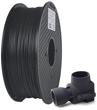 TOPZEAL Kohlefaser Gefüllt Nylon Filament 1.75mm, PA-CF Schwarz Filament, Maßgenauigkeit +/- 0.05mm, 0.8KG (1.76LBS) Spule für 3D Drucker