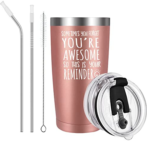 Livole Gifts for Women, Her, Thank You Gifts, 20oz Travel Mug, Rose Gold