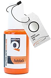 uniQum Autolack Lackstift fürs Auto für Suzuki Pure White ZVR Autolack Reparatur 30 ml