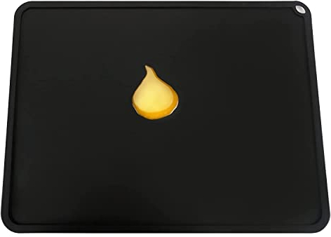 Toaiot Silikonmatte für 3D-Drucker, 410 x 310 mm, Reinigung oder Übertragung von Harz zum Schutz der Arbeitsfläche, Arbeitsmatte für DLP SLA LCD-Druck Flüssigkeit (schwarz)