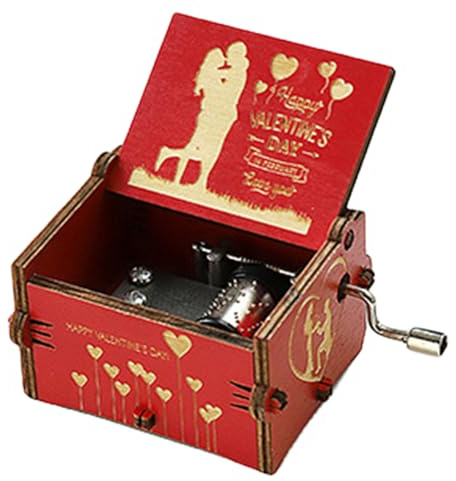 Lambo Red Music Box, Engraved Music Box, Wooden Carved Mechanism Music Box Vintage Red – Gift for Lovers, Boyfriend, Girlfriend, Husband, Wife, Romantic