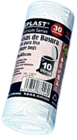 Almericorp Bolsa para Baño autocierre Blanca 10L, 150 bolsas perfumadas - 5 Paquetes de 30 unidades, medida 39x40, resistentes, antigoteo, para baño, oficina