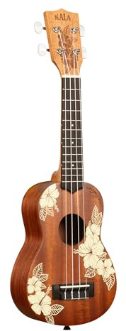 Kala KA-Hibiscus-S Sopran Ukulele Mahagoni mit Gigbag