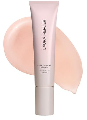 Laura Mercier Pure Canvas Primer Illuminating, Improves and Extends Wear of Makeup, Radiant Finish, Boosts Skin's Brightness, Evens Dark Spots and Discoloration