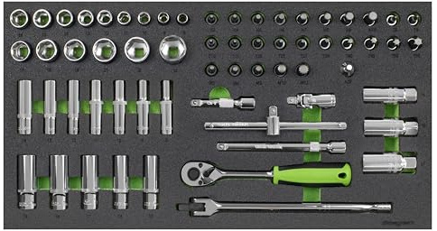 Siegen by Sealey 62pc 3/8 Sq Drive Socket Set with Tool Tray - S01270