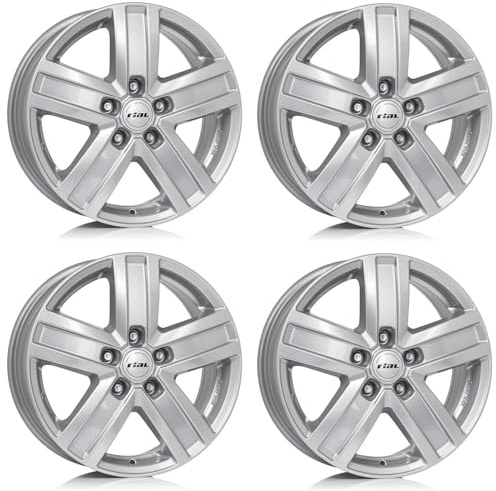 4x Rial rims alloy rims Transporter 6.0Jx15 ET68 5x118 polar-silber compatible with FIAT Ducato