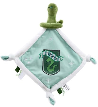 Rainbow Designs Harry Potter - Coperta confortevole per neonati, con testa di serpente e stemma, con angoli annodati ed etichette tattili