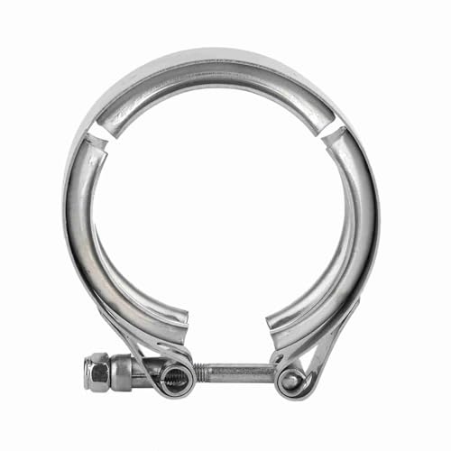 Morsetto a V 2.5 Pollici 63mm in Acciaio Inossidabile, Fascetta a V per Tubo di Scarico Turbo Collettore, V-Band universale con Vite M6 per Auto