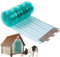 TOOSOAR Porte pour Niche Chalet pour Chien,Lanières pour Niche pour Chien 3.6m*20cm,Rideau à Lanières Transparent Isolant Thermique et Résistant au Froid pour Porte de Maison de Chien DIY(Bleu)