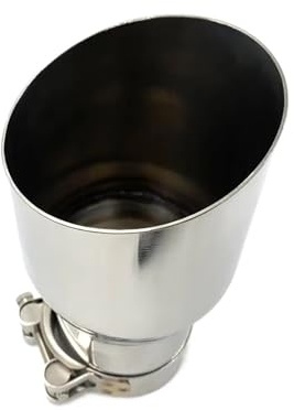 Edelstahl Auspuff Endrohr 1 Stück Universal-Edelstahl-Universalauto-Auspuffrohr, Auspuffrohr, geschweißtes Rohr, mehrere Größen Auspuff Endrohr Auspuffblende(63MM IN-114MM Out)