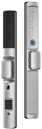 Short Handle IP66 Exterior Door Rainproof 85mm 92mm Mortise tuya WiFi ttlock Fingerprint Sliding UPVC Digital Smart Door Lock (Color : Black ttlock, Size : 3592 multipoint) Octopus feet