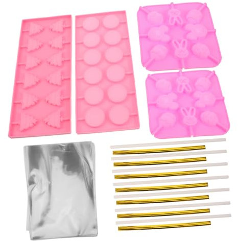 Moule à Sucettes de Noël en Silicone, Lot 1 Set, Formes Variées